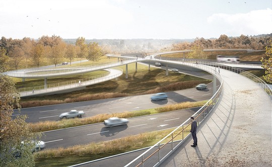  Visualisierung neue Langsamverkehrsbrücke Anschluss Wankdorf 