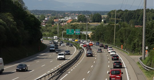  A1 Schönbühl – typische Stausituation 