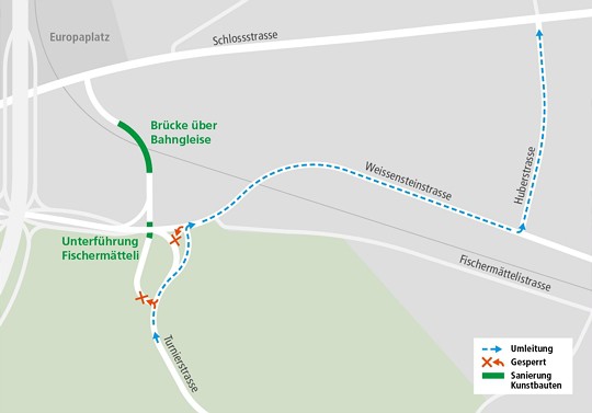  A12 Anschluss Bümpliz Umleitungsroute 